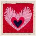 Peacock Hearts handmade valentines card | Wild Paper handmade paper