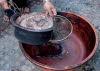 Straining walnut husks